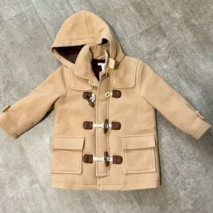 Janie and Jack Toddler Boys Wool Blend Peacoat - Tan